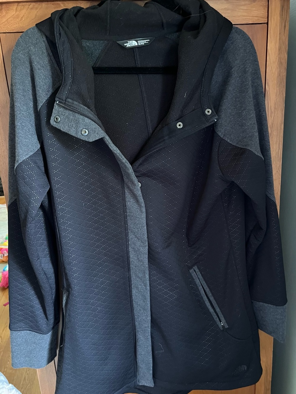 The North Face Black & Charcoal Hooded Utility Jacket